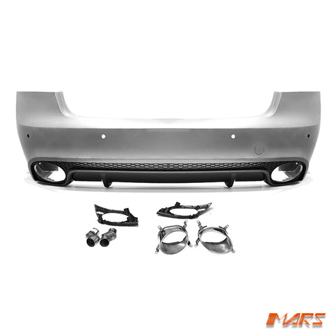(Fit 4 doors Sedan model) RS5 Style Rear Bumper Bar Bodykit & Diffuser with exhaust Tips for AUDI A5 8T 2008 - 2016 - Mars Performance