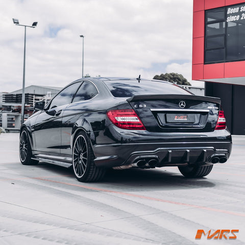 Flokraft Carbon Fibre Rear Bumper Bar Diffuser Bodykit for Mercedes Benz AMG C63 W204 C204 2011 - 2014 - Mars Performance