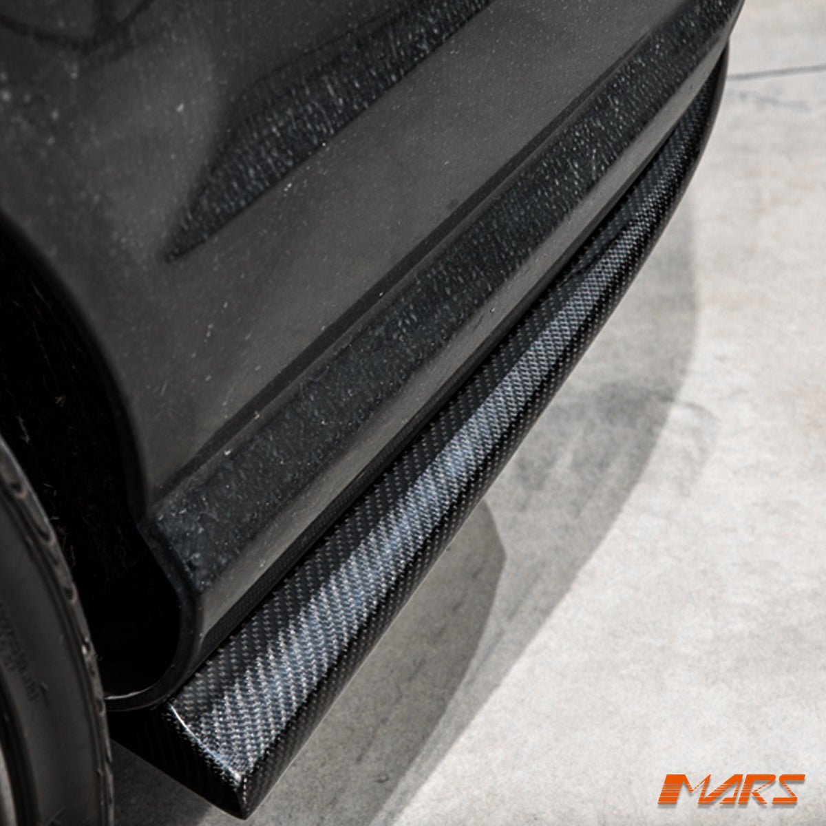 Flokraft Carbon Fibre Rear Bumper Side lip Splitters winglets for Mercedes Benz W204 C63 AMG Sedan 2008 - 2011 - Mars Performance