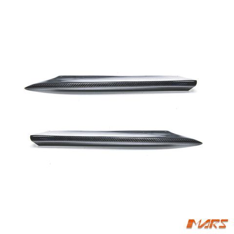 Flokraft Carbon Fibre Rear Bumper Side lip Splitters winglets for Mercedes Benz W204 C63 AMG Sedan 2008 - 2011 - Mars Performance