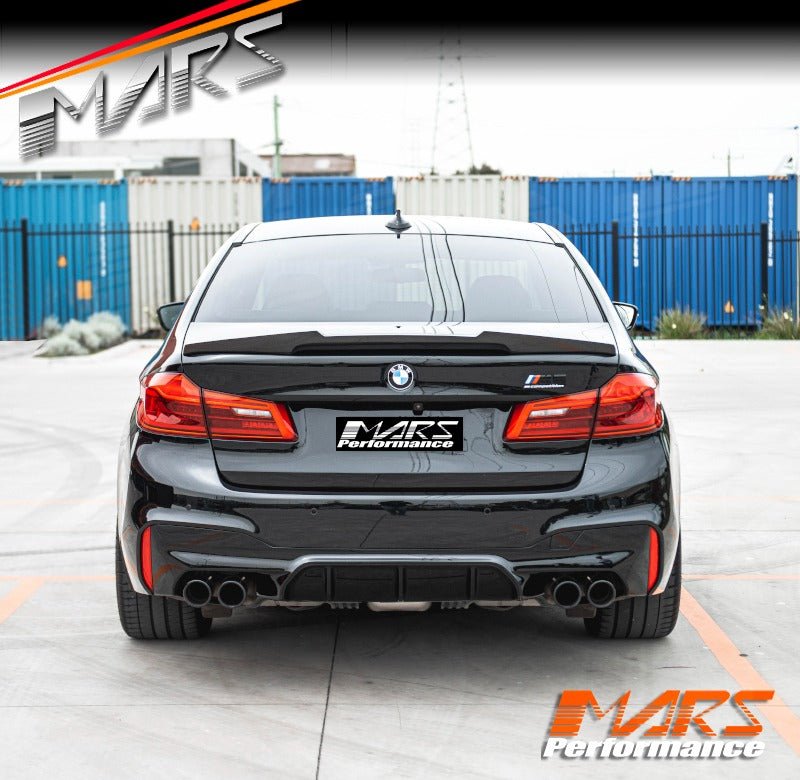 FloKraft Carbon Fibre Rear Trunk Lip Spoiler wing Bodykit for BMW 5 - Series G30 Sedan & F90 M5 2017 - 2023 - Mars Performance