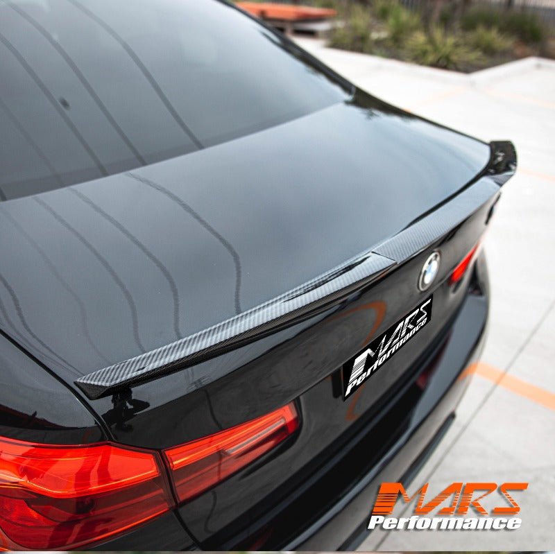 FloKraft Carbon Fibre Rear Trunk Lip Spoiler wing Bodykit for BMW 5 - Series G30 Sedan & F90 M5 2017 - 2023 - Mars Performance