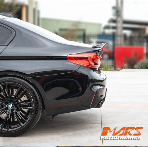 FloKraft Carbon Fibre Rear Trunk Lip Spoiler wing Bodykit for BMW 5 - Series G30 Sedan & F90 M5 2017 - 2023 - Mars Performance