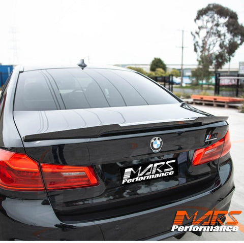 FloKraft Carbon Fibre Rear Trunk Lip Spoiler wing Bodykit for BMW 5 - Series G30 Sedan & F90 M5 2017 - 2023 - Mars Performance
