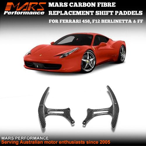 FloKraft Carbon Fibre Replacement Shift Paddels for Ferrari 458, F12 berlinetta & FF - Mars Performance
