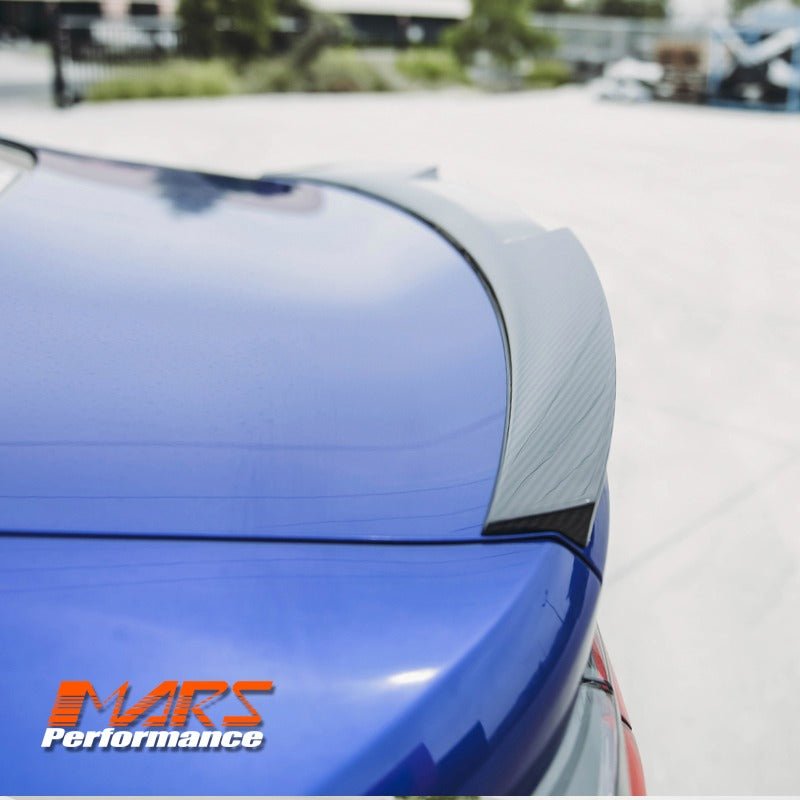 FloKraft Dry Carbon Fibre Rear trunk boot lip Spoiler Wing Bodykit for BMW 4 Series G22 Coupe & G82 M4 2020 - 2025 - Mars Performance