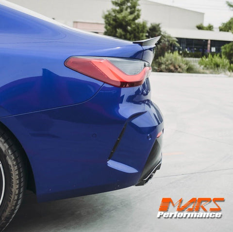 FloKraft Dry Carbon Fibre Rear trunk boot lip Spoiler Wing Bodykit for BMW 4 Series G22 Coupe & G82 M4 2020 - 2025 - Mars Performance