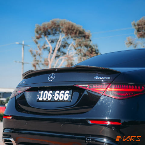 FloKraft Dry Carbon Fibre Rear Trunk Lip Spoiler Bodykit for Mercedes - Benz W223 S - Class & S63 S65 AMG 2021 - 2024 - Mars Performance