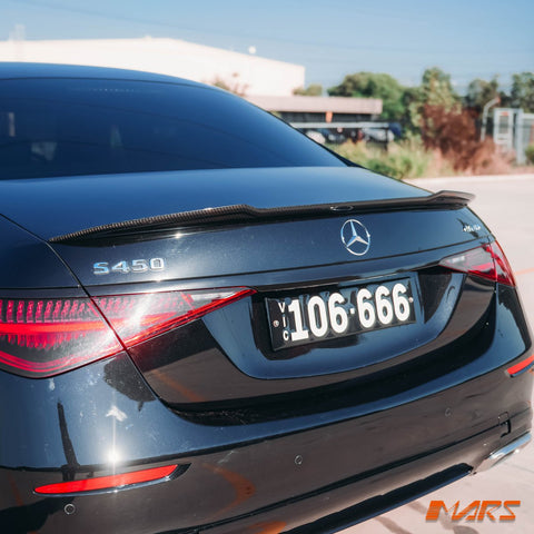 FloKraft Dry Carbon Fibre Rear Trunk Lip Spoiler Bodykit for Mercedes - Benz W223 S - Class & S63 S65 AMG 2021 - 2024 - Mars Performance