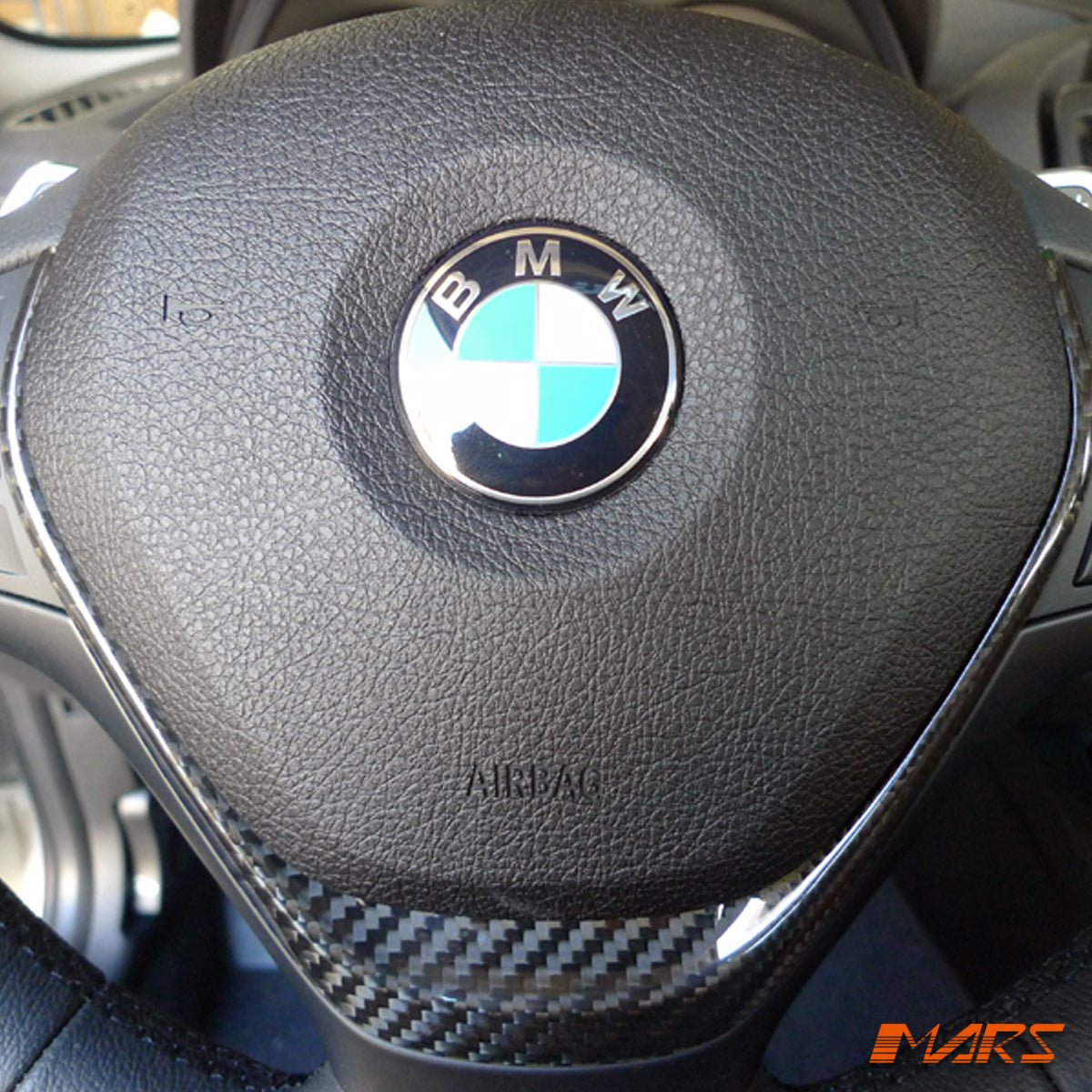 FloKraft Dry Carbon Fibre Steering Wheel Cover for BMW 1 Series F20 & 2 Series F22 - Mars Performance