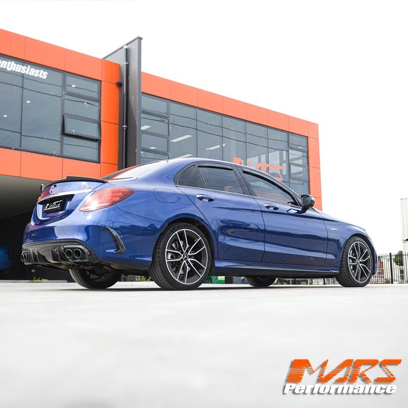 FloKraft Dry Carbon Side Skirts Lip Spoiler Covers for Mercedes - Benz A205 C205 S205 W205 AMG Package & C43, C63 - S - Mars Performance