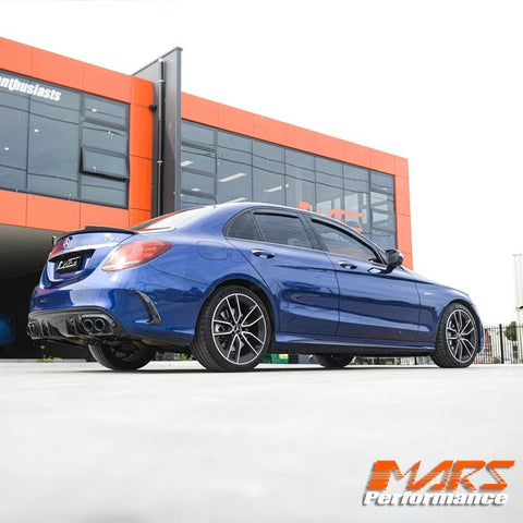 FloKraft Dry Carbon Side Skirts Lip Spoiler Covers for Mercedes - Benz A205 C205 S205 W205 AMG Package & C43, C63 - S - Mars Performance