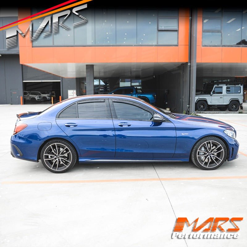 FloKraft Dry Carbon Side Skirts Lip Spoiler Covers for Mercedes - Benz A205 C205 S205 W205 AMG Package & C43, C63 - S - Mars Performance