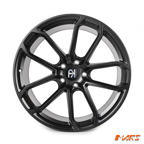 FloKraft FK - GTD 22 Inch Matt Black Monoblock Forged Stag Wheels Rims for Porsche Cayenne 5x130 - Mars Performance