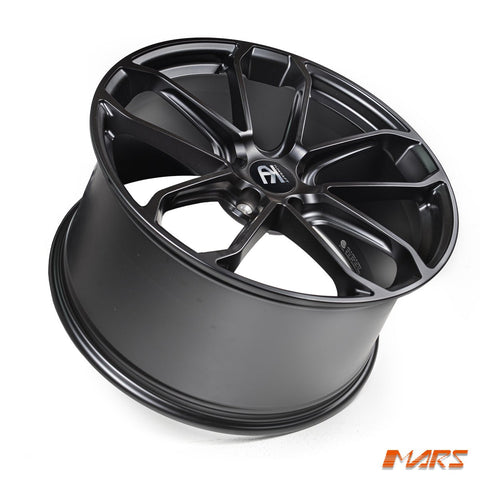 FloKraft FK - GTD 22 Inch Matt Black Monoblock Forged Stag Wheels Rims for Porsche Cayenne 5x130 - Mars Performance