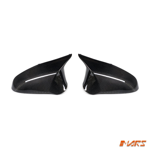 FloKraft RHD Dry Carbon Fibre Replacement Mirror Cover Bodykit for BMW M - Series M3 F80 & M4 F82 F83 & M2 F87 Competition - Mars Performance