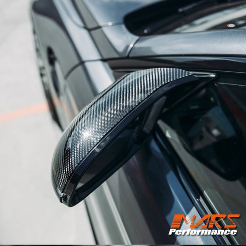 FloKraft RHD Dry Carbon Fibre Replacement Mirror Cover Bodykit for BMW M - Series M3 F80 & M4 F82 F83 & M2 F87 Competition - Mars Performance