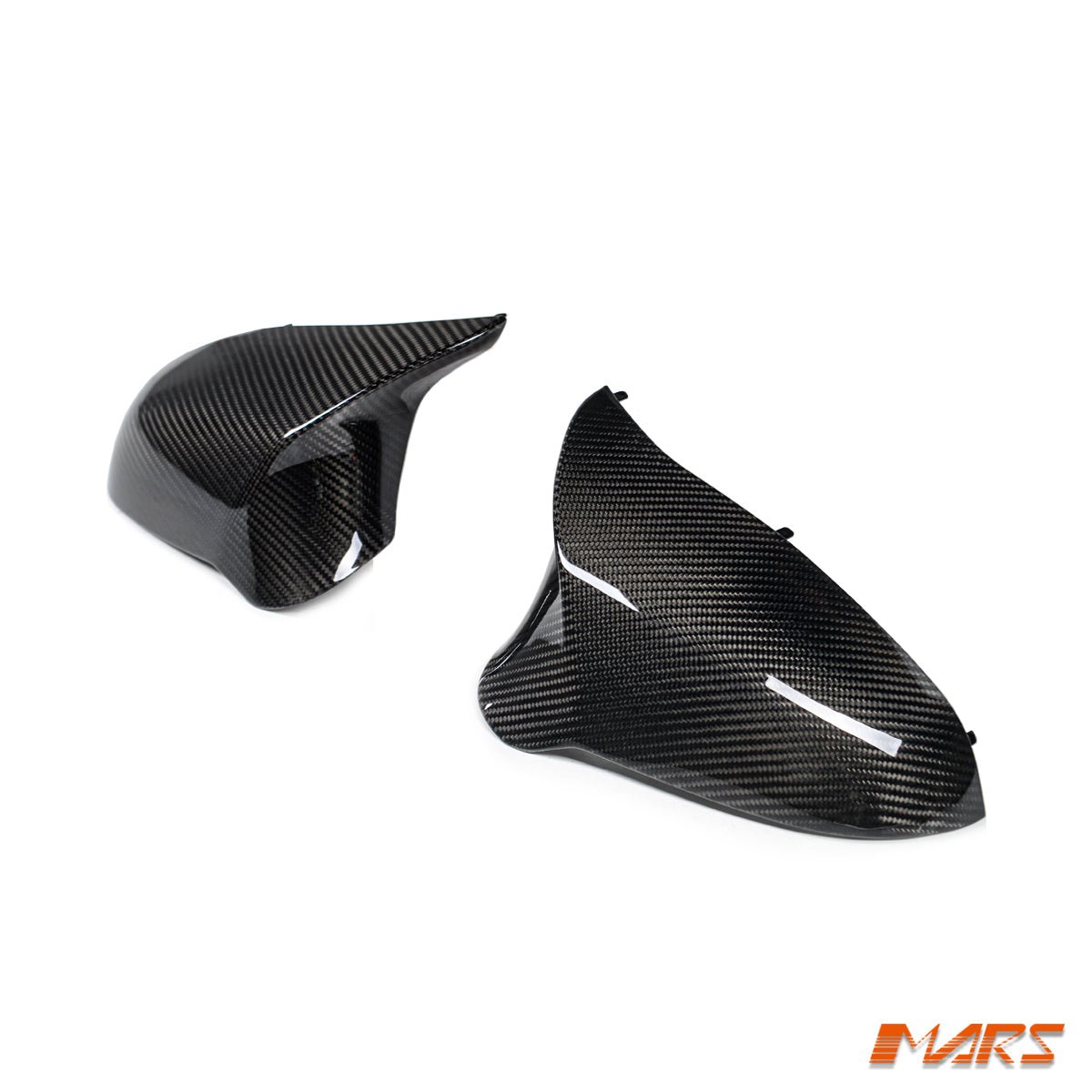 FloKraft RHD Dry Carbon Fibre Replacement Mirror Cover Bodykit for BMW M - Series M3 F80 & M4 F82 F83 & M2 F87 Competition - Mars Performance