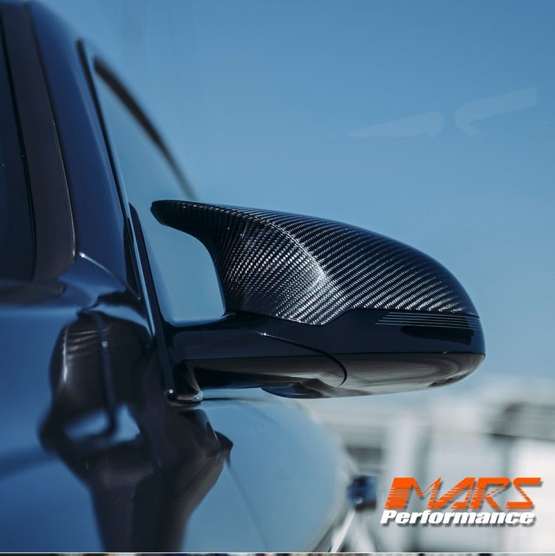 FloKraft RHD Dry Carbon Fibre Replacement Mirror Cover Bodykit for BMW M - Series M3 F80 & M4 F82 F83 & M2 F87 Competition - Mars Performance