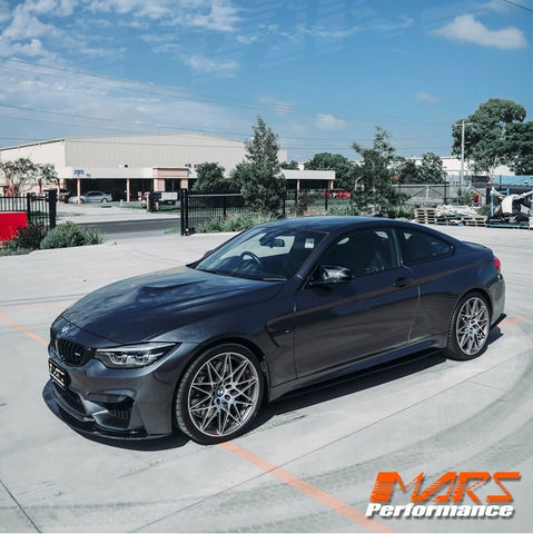 FloKraft RHD Dry Carbon Fibre Replacement Mirror Cover Bodykit for BMW M - Series M3 F80 & M4 F82 F83 & M2 F87 Competition - Mars Performance