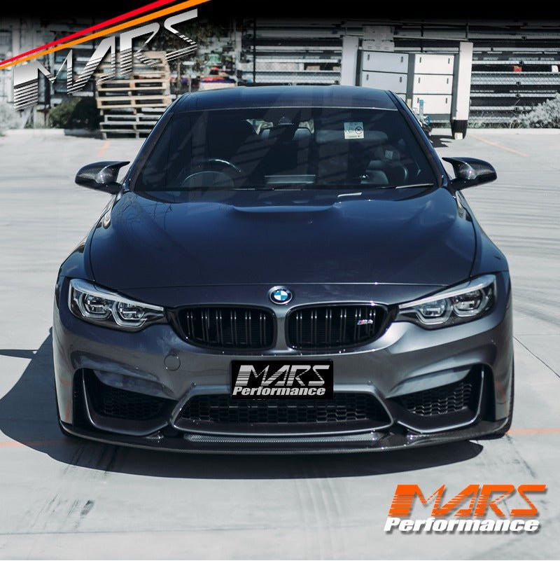 FloKraft RHD Dry Carbon Fibre Replacement Mirror Cover Bodykit for BMW M - Series M3 F80 & M4 F82 F83 & M2 F87 Competition - Mars Performance