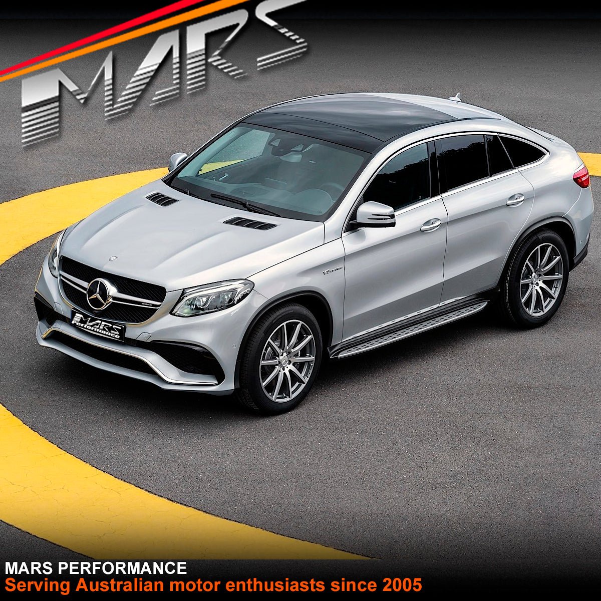 Foot Rest Running Boards Side Step Nerf Bar for Mercedes - Benz GLE - Class C292 Coupe & GLE63 GLE43 AMG 2015 - 2019 - Mars Performance