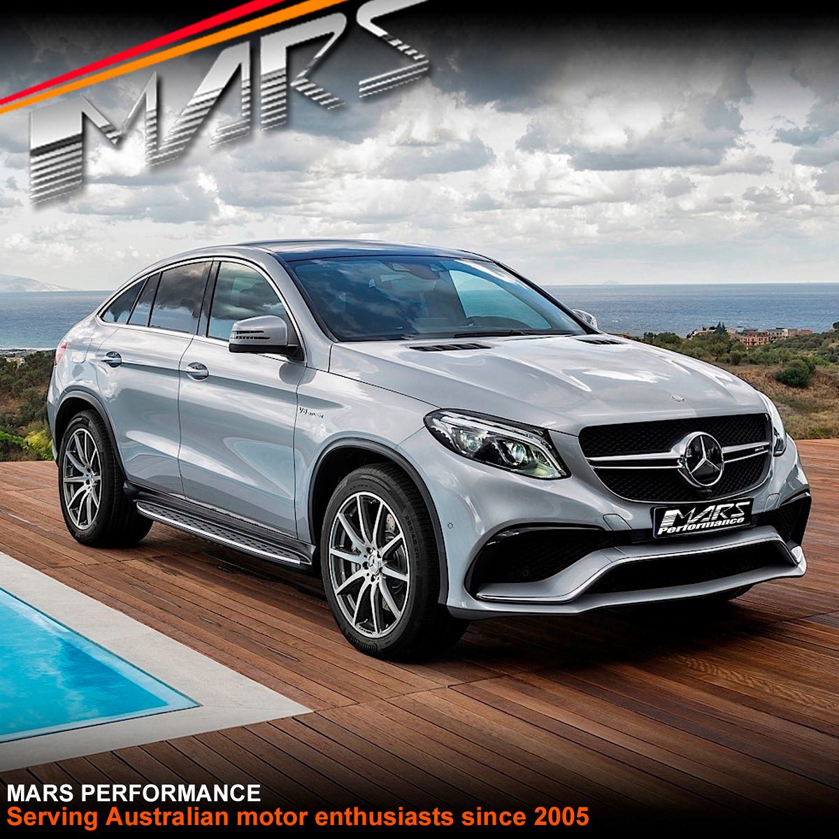 Foot Rest Running Boards Side Step Nerf Bar for Mercedes - Benz GLE - Class C292 Coupe & GLE63 GLE43 AMG 2015 - 2019 - Mars Performance
