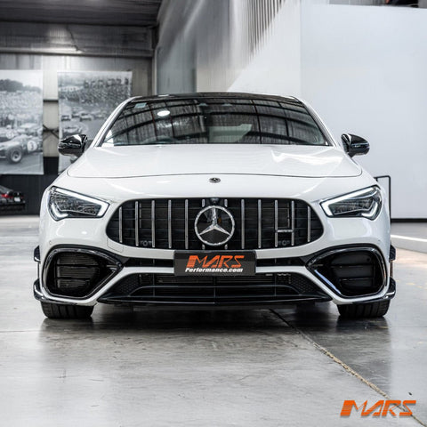 Front Bumper Bar Aero Bodykits with Blade canards & Lip Spoiler for Mercedes - Benz C118 CLA45 AMG S 2018 - 2024 - Mars Performance