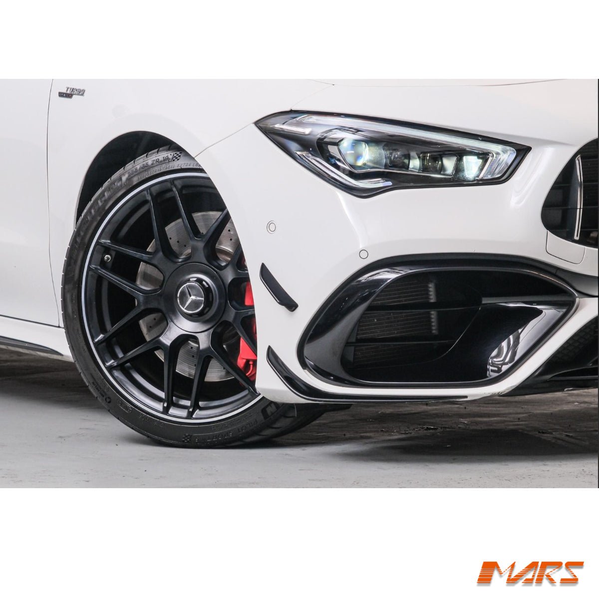 Front Bumper Bar Aero Bodykits with Blade canards & Lip Spoiler for Mercedes - Benz C118 CLA45 AMG S 2018 - 2024 - Mars Performance