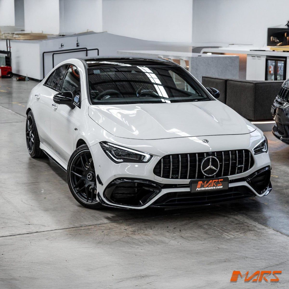 Front Bumper Bar Aero Bodykits with Blade canards & Lip Spoiler for Mercedes - Benz C118 CLA45 AMG S 2018 - 2024 - Mars Performance