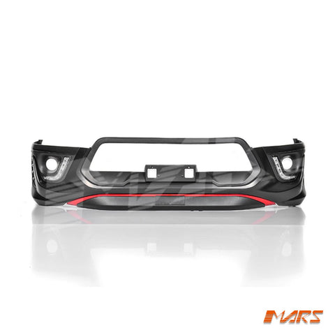 Front Bumper Bar Bodykit Cover with DRL Lights for Toyota Hilux Revo & TRD 2015 - 2018 & WorkMate 2015 - 2020 - Mars Performance