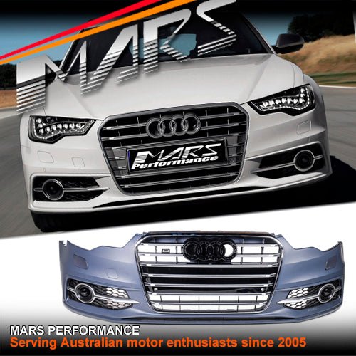 Front Bumper Bar Bodykit & Grill Grille for AUDI A6 S6 C7 2011 - 2014, Pre Update / Pre Facelift - Mars Performance
