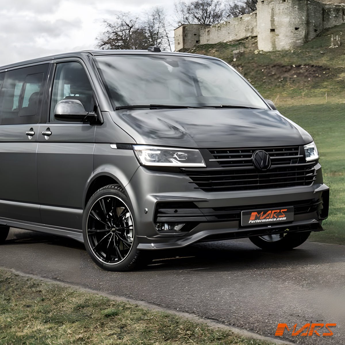 Front Bumper Bar Lower Lip Spoiler & Corner Splitters Bodykit for VolksWagen VW Transporter & Multivan T6.1 & ABT 2020 - 2024 - Mars Performance