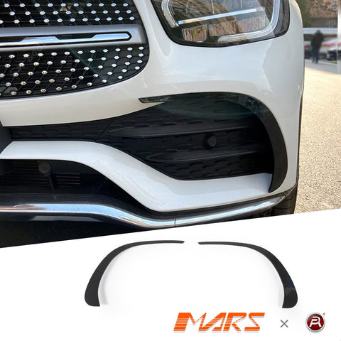 Front Bumper Bar Upper Blade Canards Trims for Mercedes - Benz GLC - Class 2019 - 2023 X253 Hatch / C253 Coupe & GLC43 AMG Bodykit - Mars Performance