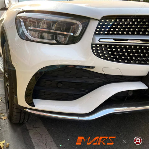 Front Bumper Bar Upper Blade Canards Trims for Mercedes - Benz GLC - Class 2019 - 2023 X253 Hatch / C253 Coupe & GLC43 AMG Bodykit - Mars Performance