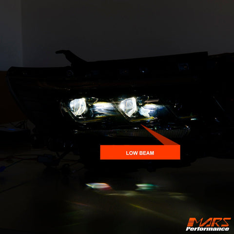 FULL LED DRL Head Lights with Sequential Indicator for Toyota Land - Cruiser Prado 150 Series LC150 FJ150 2018 - 2022 - Mars Performance