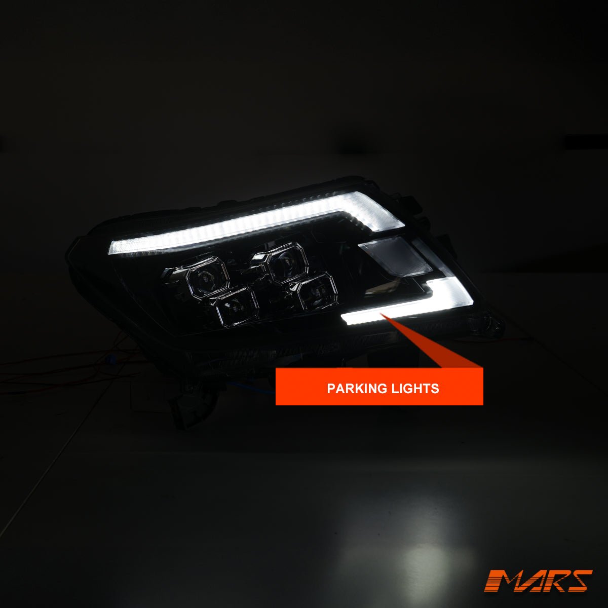 Full LED DRL Head Lights with Sequential Indicators for Nissan NAVARA UTE NP300 D23 - Halogen Model only - Mars Performance