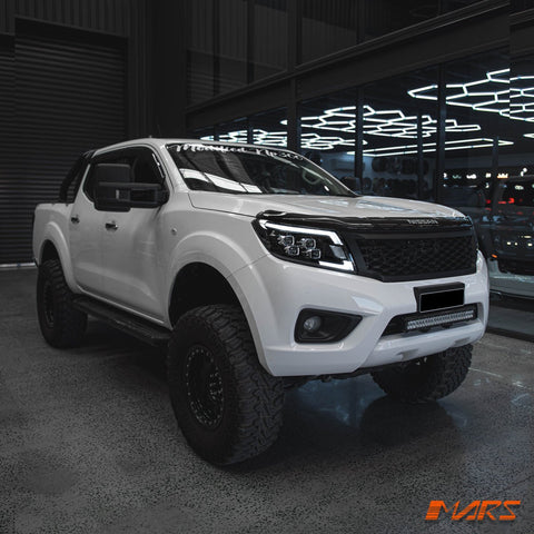 Full LED DRL Head Lights with Sequential Indicators for Nissan NAVARA UTE NP300 D23 - Halogen Model only - Mars Performance