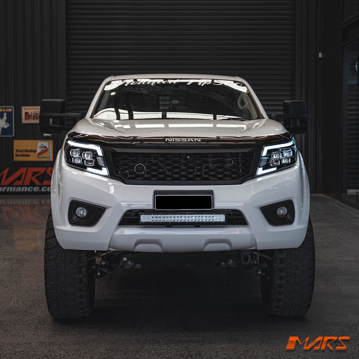 Full LED DRL Head Lights with Sequential Indicators for Nissan NAVARA UTE NP300 D23 - Halogen Model only - Mars Performance