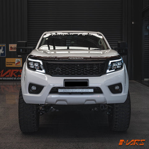 Full LED DRL Head Lights with Sequential Indicators for Nissan NAVARA UTE NP300 D23 - Halogen Model only - Mars Performance