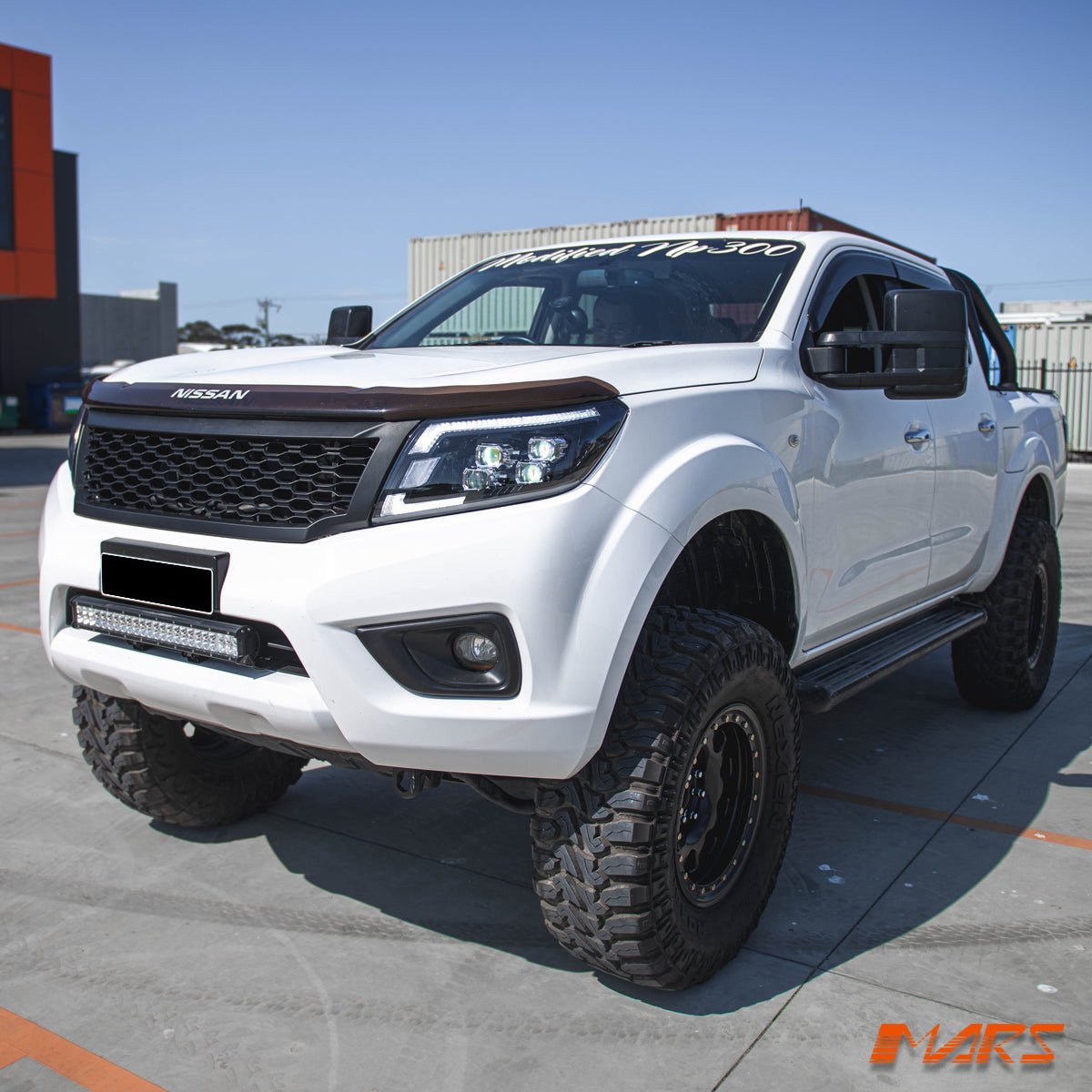 Full LED DRL Head Lights with Sequential Indicators for Nissan NAVARA UTE NP300 D23 - Halogen Model only - Mars Performance
