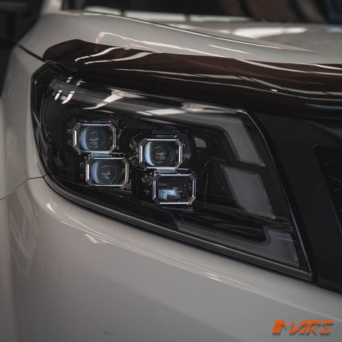 Full LED DRL Head Lights with Sequential Indicators for Nissan NAVARA UTE NP300 D23 - Halogen Model only - Mars Performance