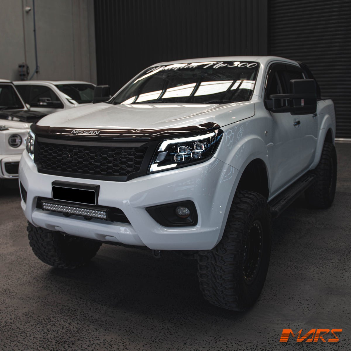 Full LED DRL Head Lights with Sequential Indicators for Nissan NAVARA UTE NP300 D23 - Halogen Model only - Mars Performance