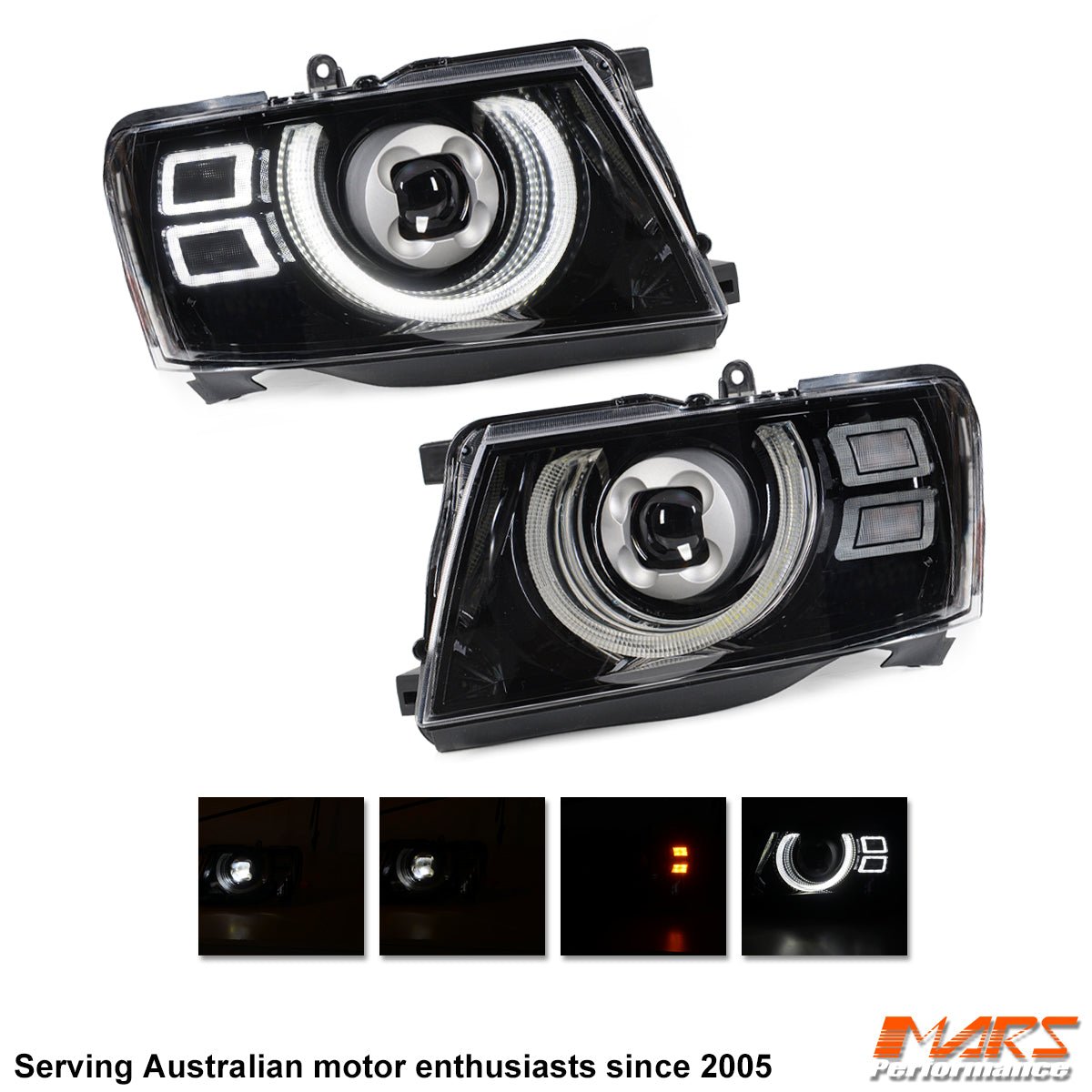 Full LED Head Lights for Nissan Patrol GU MK4 5 6 7 8 2005 - 2013 & Y61 2013 - 2016 - Mars Performance