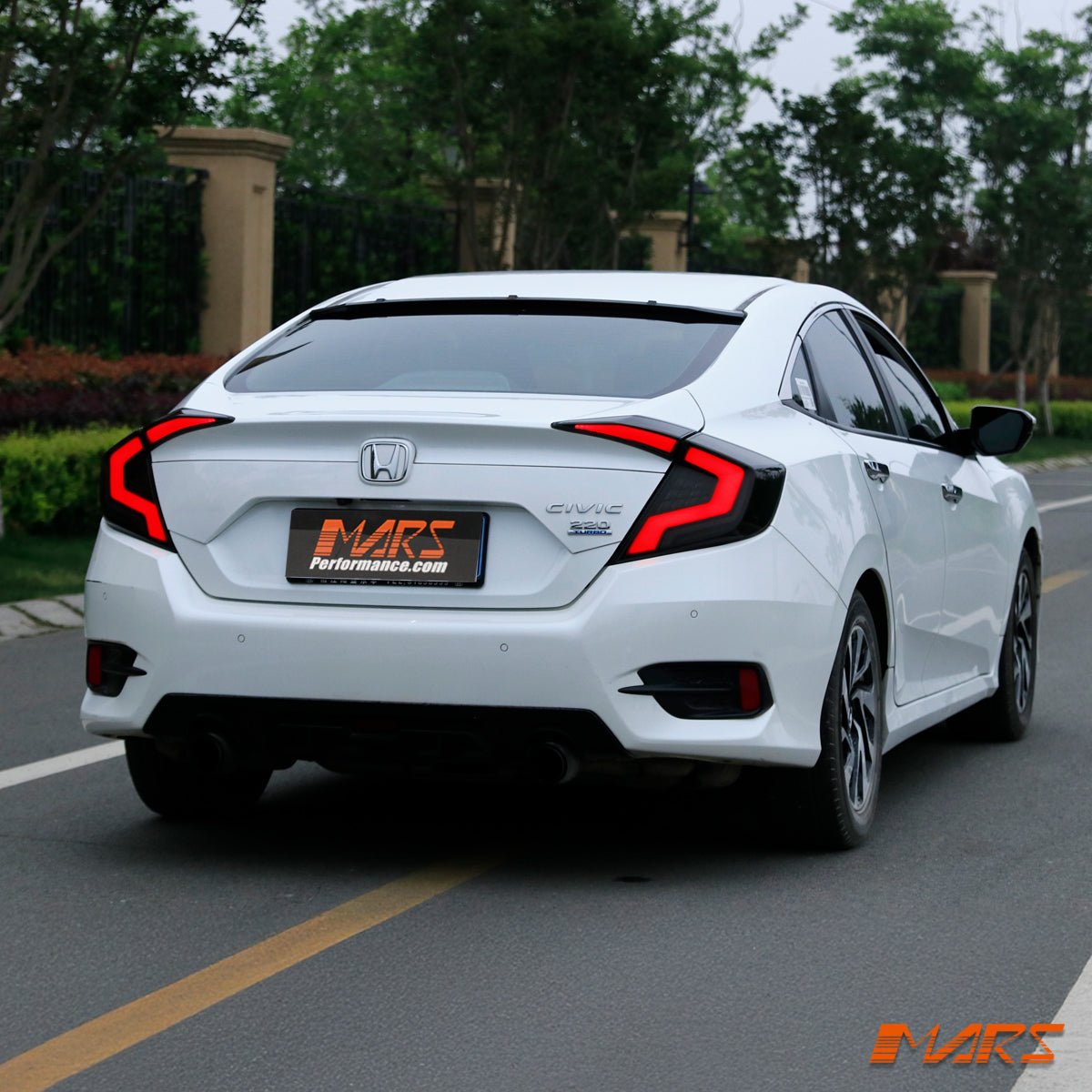 Full LED Tail lights with Sequential Indicator for Honda Civic X 2016 - 2022 Sedan VTI VTi - L VTi - S - Mars Performance