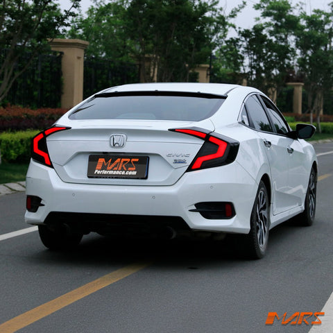 Full LED Tail lights with Sequential Indicator for Honda Civic X 2016 - 2022 Sedan VTI VTi - L VTi - S - Mars Performance