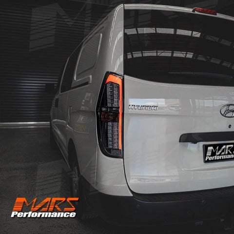 Full Smoked 3D LED Stripe Bar Tail Lights for Hyundai iLoad & iMax Van 2008 - 2021 - Mars Performance