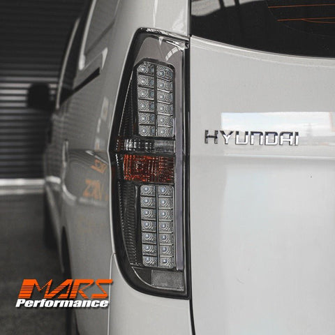 Full Smoked 3D LED Stripe Bar Tail Lights for Hyundai iLoad & iMax Van 2008 - 2021 - Mars Performance