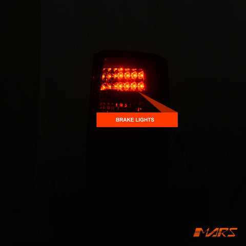 Full Smoked 3D LED Stripe Tail lights for Volkswagen VW CADDY 2005 - 2015 - Mars Performance
