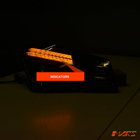 Full Smoked 3D Stripe Bar Tail Lights with LED Sequential indicators for Holden Cruze Sedan 2009 - 2016 - Mars Performance